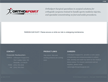 Tablet Screenshot of orthosportsurgical.com